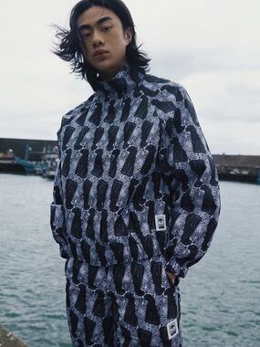 Vans x Opening Ceremony Black & White Graphic Windbreaker Jacket